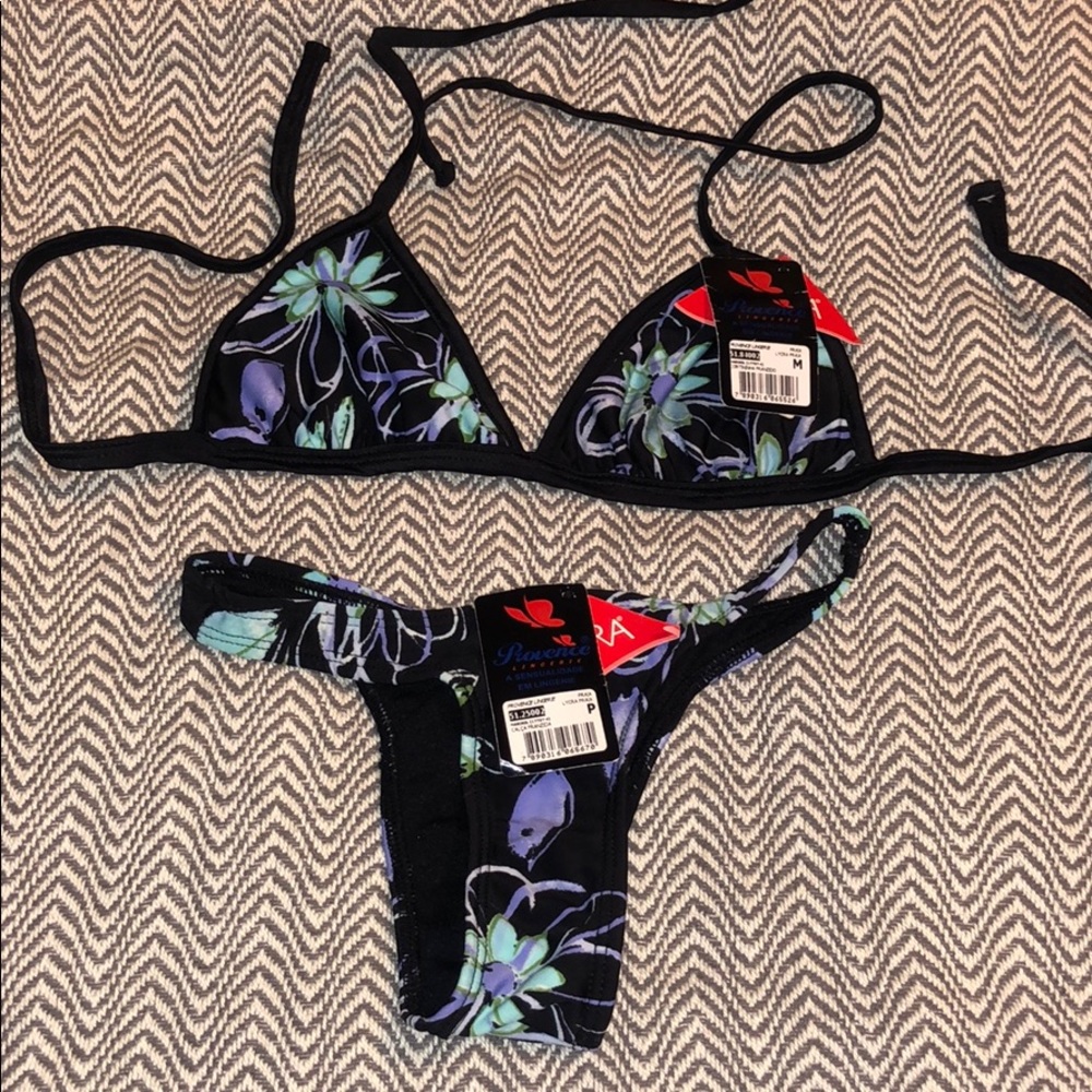Black Purple blue Bikini